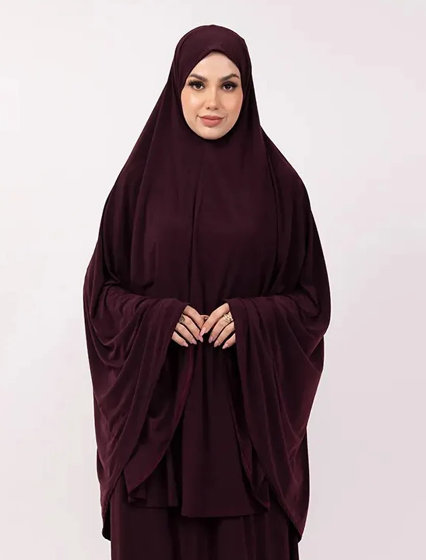 Plum Plain Jersey Burkah